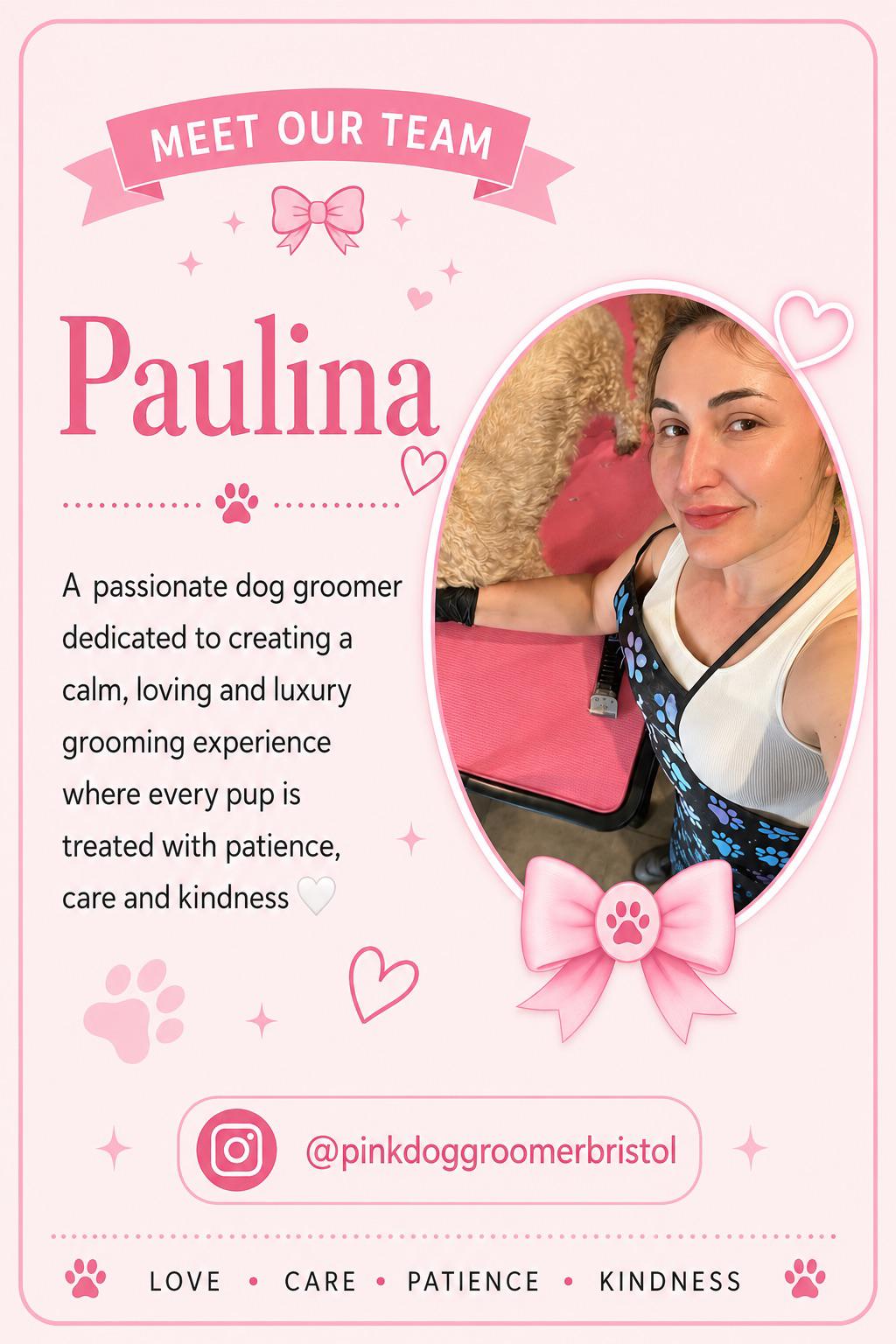 Paulina, founder and dog groomer at Pink Dog Groomer Bristol